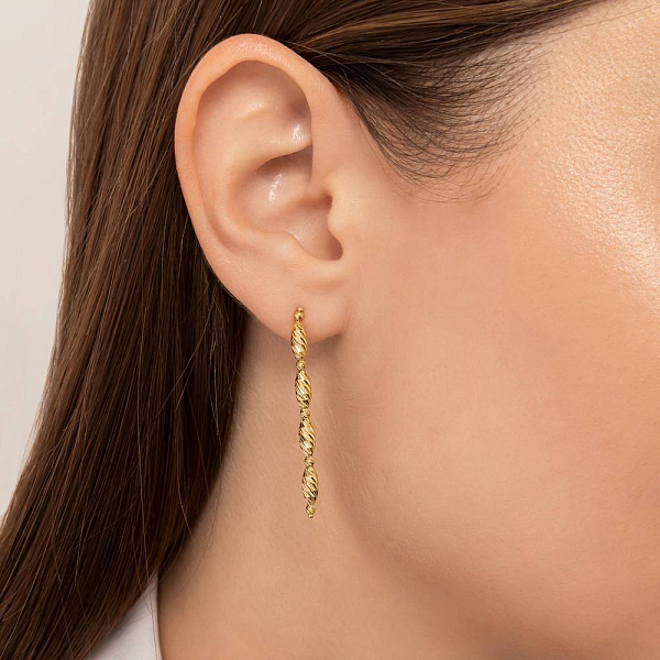 Золотые серьги-пусеты Francelli (арт. 1091678ж) – изображение 2