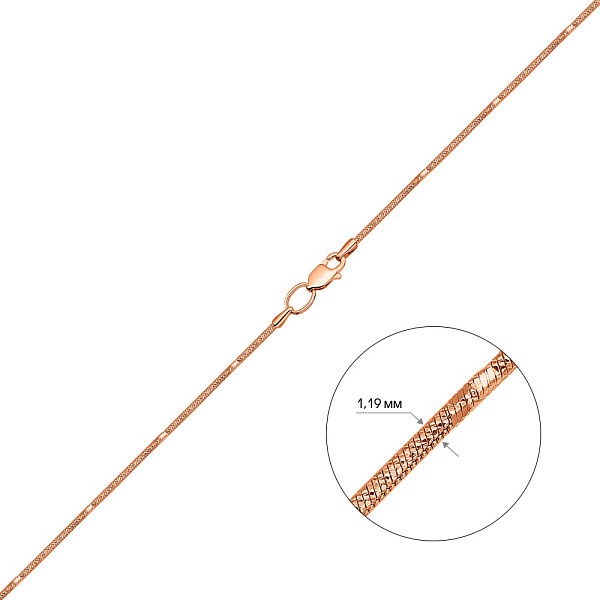 Цепочка из красного золота плетения Снейк (арт. 3020105) – изображение 2