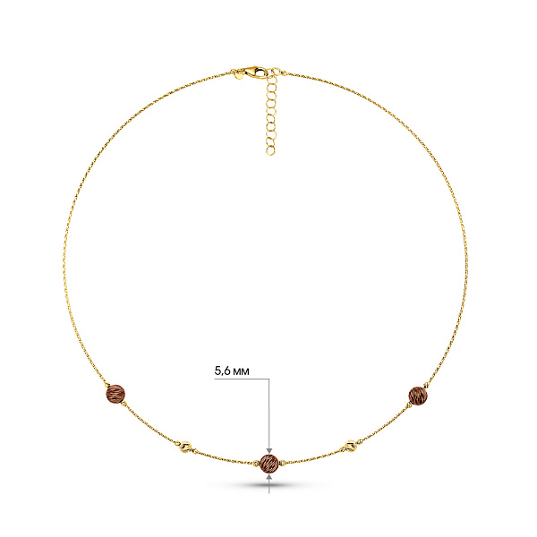 Золотое колье Francelli (арт. 352945жкр) – изображение 7