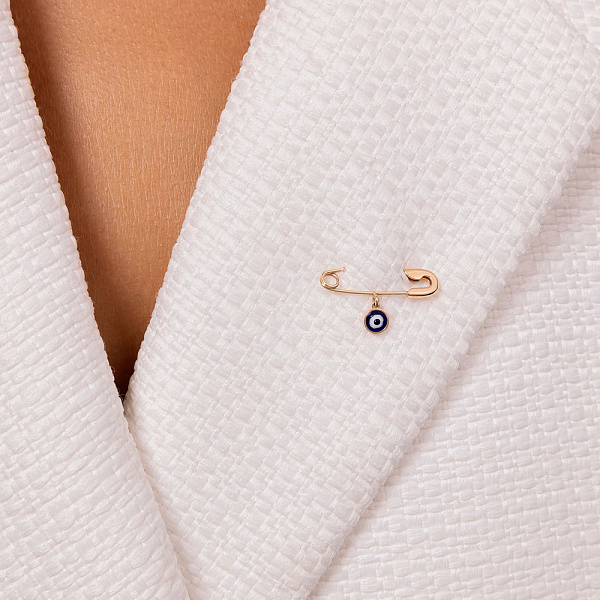 Золотая булавка Око Фатимы (арт. 360164есбч) – изображение 2