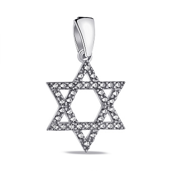 Срібна підвіска Зірка Давида (арт. 7503/А114пю)