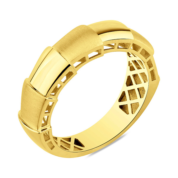 Кольцо из желтого золота без камней (арт. 156624жм) – изображение 1