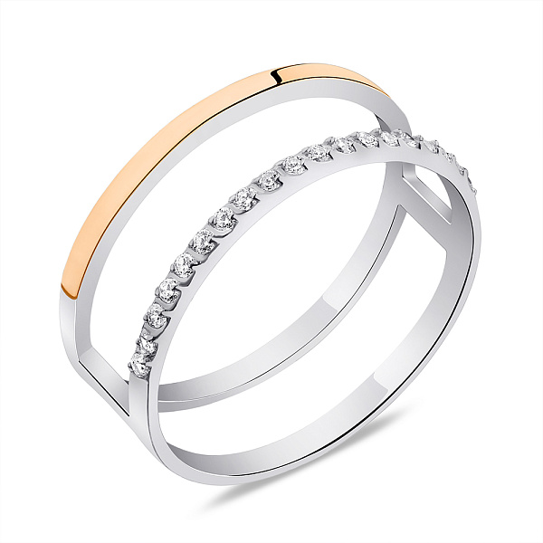 Каблучка зі срібла з доріжкою з фіанітів (арт. 7201/116кю) – зображення 1