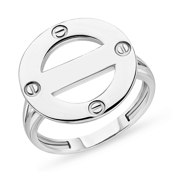 Кольцо из белого золота без камней (арт. 155177б) – изображение 1