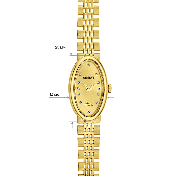 Годинник з жовтого золота з фіанітами (арт. 260290жж) – зображення 4