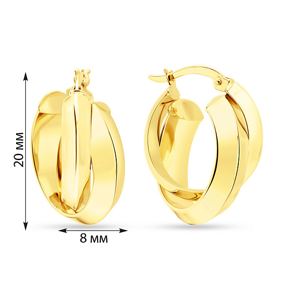 Серьги из желтого золота (арт. 108883/15ж) – изображение 2