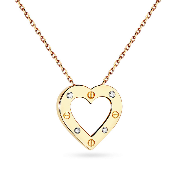 Кольє з жовтого золота з фіанітами (арт. 351571ж) – зображення 1