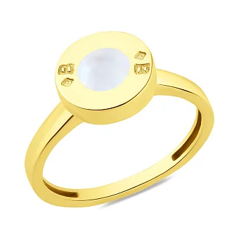 Золотое кольцо с перламутром (арт. 155451жп)