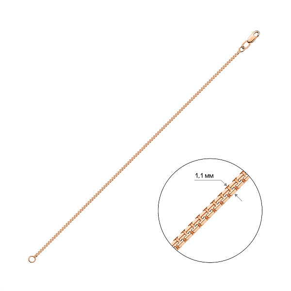 Браслет на ногу из красного золота (арт. ц314603н) – изображение 3