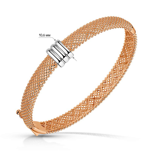 Браслет з червоного золота з родіюванням (арт. 3261339р) – зображення 2