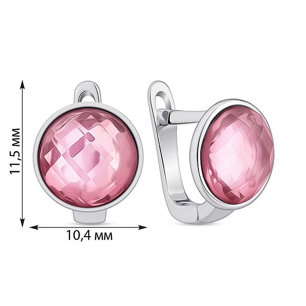 Серебряные серьги с фианитами (арт. 7502/2186380цр) – изображение 2