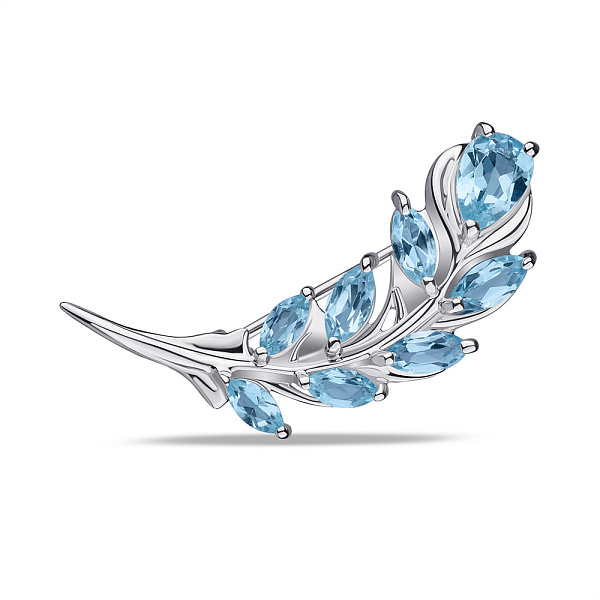 Брошь из серебра с топазом (арт. 7505/584Пгбп) – изображение 1