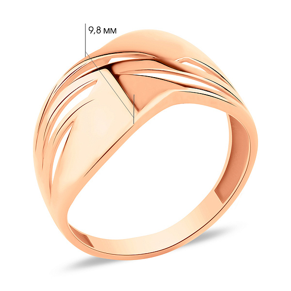 Золота каблучка без каменів (арт. 155853) – зображення 2