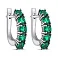 Серьги из серебра с зеленым кварцем  (арт. 7502/2291Пкз) – изображение 1