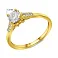 Золота каблучка з фіанітами (арт. 152479ж) – зображення 2