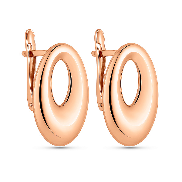 Серьги из красного золота без камней (арт. 470695) – изображение 1
