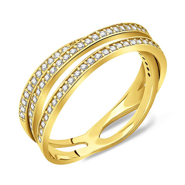 Золотое кольцо с фианитами (арт. 151723ж) – изображение 1