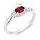Серебряное кольцо с гранатом и фианитами (арт. 7501/8930Г) – изображение 2