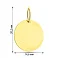 Золотой подвес под гравировку в форме монеты (арт. 4401022ж) – изображение 4