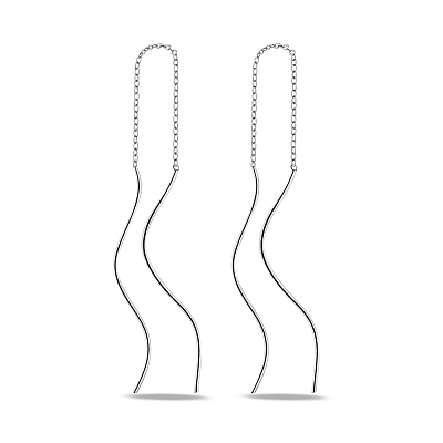 Срібні сережки протяжки (арт. 7502/4394)