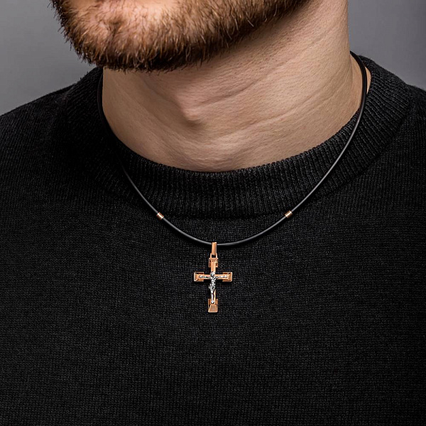 Крестик из красного золота (арт. 501524ккм) – изображение 2