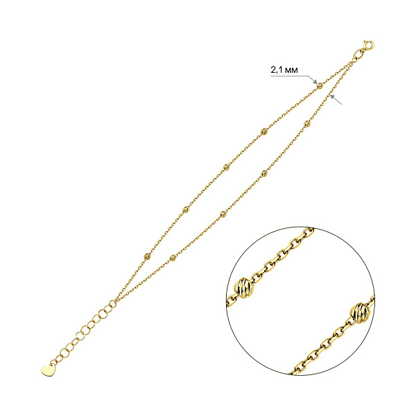 Браслет из желтого золота (арт. 340065ж) – изображение 2