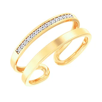 Фалангова каблучка з жовтого золота (арт. 140841жф)