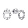 Серебряные пусеты с дорожкой из фианитов (арт. 7518/1094всю) – изображение 1