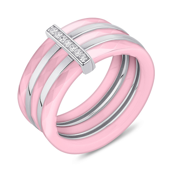 Кольцо из серебра и керамики (арт. 7501/2070047кмр) – изображение 1