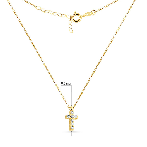 Золотое двухстороннее колье с белыми и черными фианитами (арт. 352595жч) – изображение 3