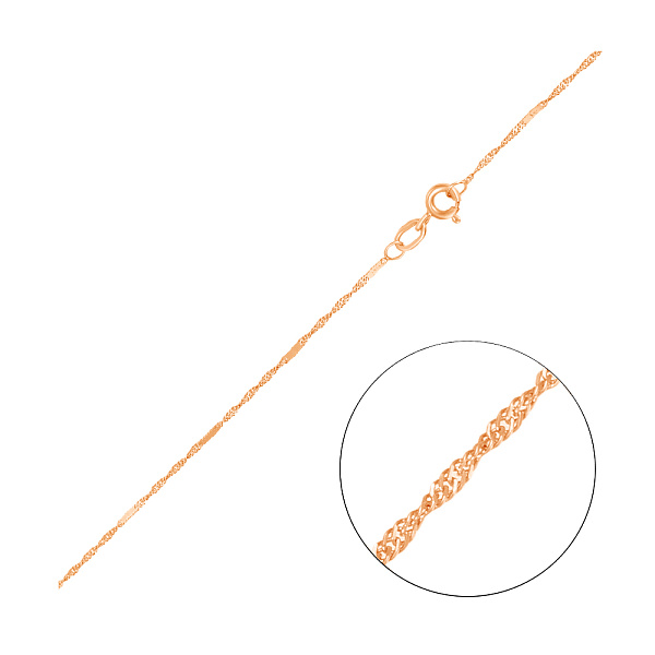 Цепочка из золота плетения Сингапур с пластинками (арт. ц305101) – изображение 1