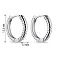Серебряные серьги-кольца без камней (арт. 7502/9492/15) – изображение 2