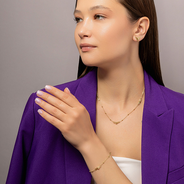 Колье из желтого золота (арт. 352966ж) – изображение 5