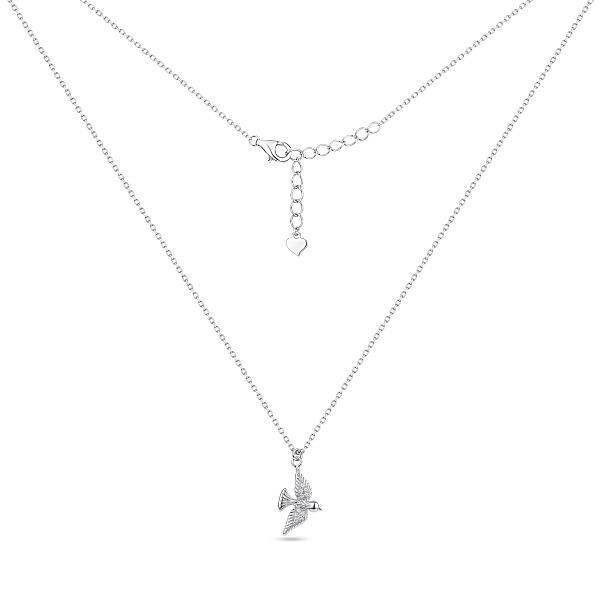 Серебряное колье Птица с фианитами (арт. 7507/2692) – изображение 2