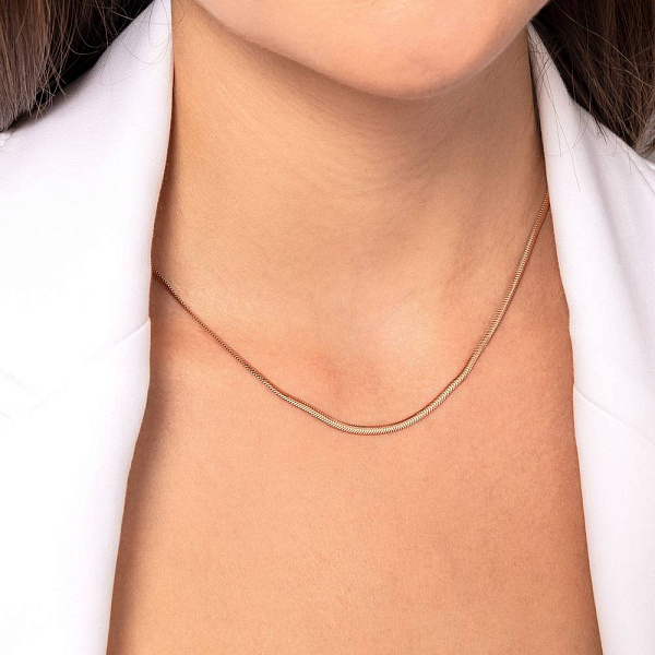 Цепочка из красного золота плетения Снейк плоский (арт. 304206п) – изображение 2