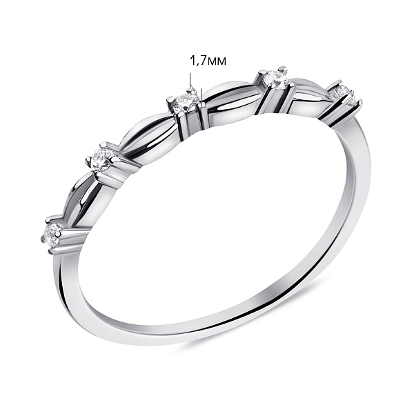 Серебряное кольцо с фианитами (арт. 7501/6883) – изображение 2