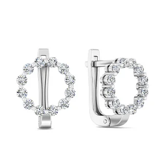 Золотые серьги с бриллиантами (арт. С011538040б)