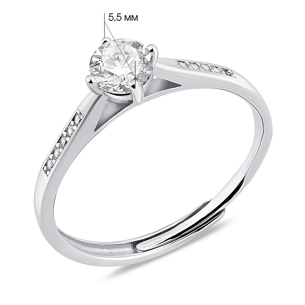 Серебряное кольцо с фианитамы (арт. 7501/8063) – изображение 2