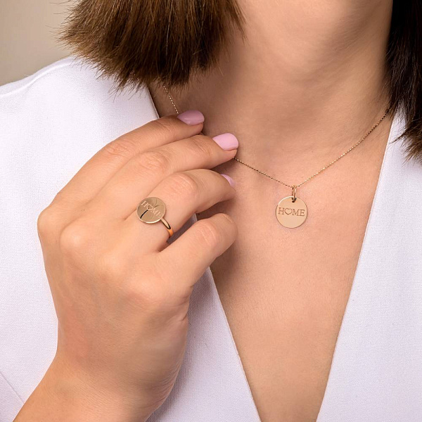 Патриотический золотой подвес "Home" (арт. 441199) – изображение 4