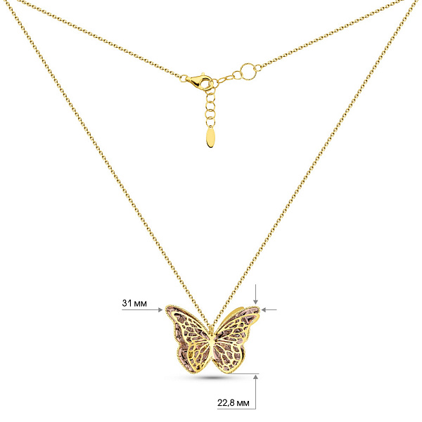 Золоте кольє Метелик Francellі (арт. 352713жкр) – зображення 4