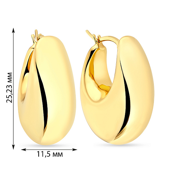 Сережки кільця з золота Francelli (арт. е108237/20ж) – зображення 5