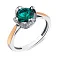 Кольцо серебряное с изумрудом (арт. 7201/356Измкп) – изображение 1