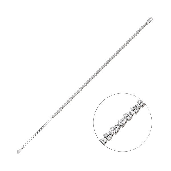 Серебряный браслет с фианитами (арт. 7509/4843) – изображение 1