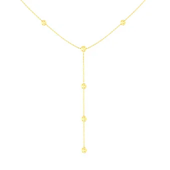 Кольє-краватка з жовтого золота (арт. 360276ж)