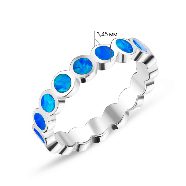 Срібна каблучка з опалом  (арт. 7501/4666Пос) – зображення 2