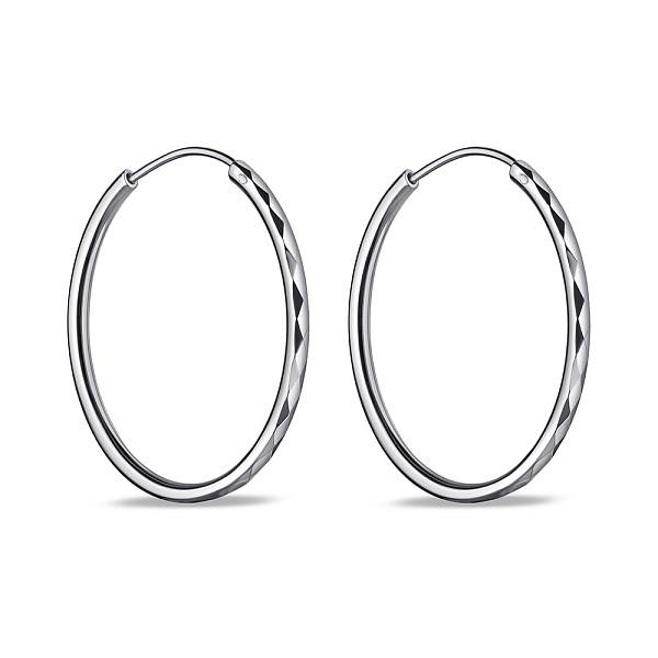 Серебряные серьги-кольца (арт. 7502/3947/30) – изображение 1