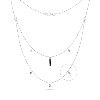 Кольє з білого золота з діамантами (арт. Ц341551015беч)