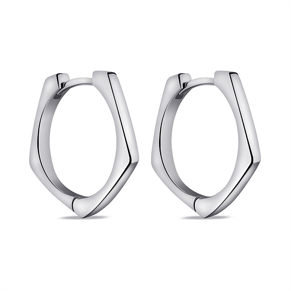 Серьги из серебра без камней (арт. 7502/9487/20) – изображение 1