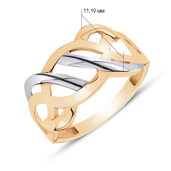 Золотое кольцо без камней (арт. 154420) – изображение 2