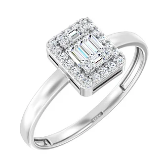 Кольцо из белого золота с бриллиантами (арт. К011232020б)